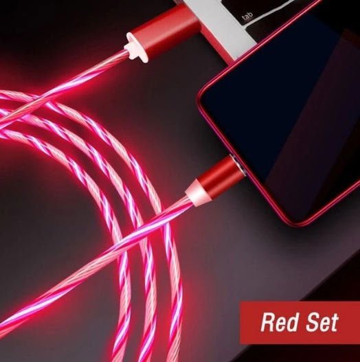 LovelyRLovely LovelyRLovely Flowing Light Magnetic Str Android / Red LovelyRLovely Flowing Light Magnetic Streamer Data Line Cable