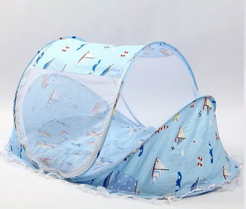 LovelyRLovely LovelyRLovely Foldable Baby 2pcs Bed Net Blue Boat LovelyRLovely Foldable Baby 2pcs Bed Net With Pillow