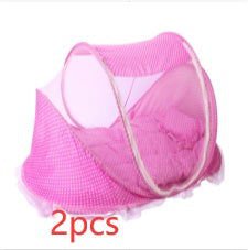 LovelyRLovely LovelyRLovely Foldable Baby 2pcs Bed Net Pink 2pcs LovelyRLovely Foldable Baby 2pcs Bed Net With Pillow