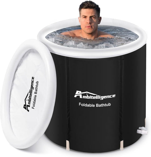 LovelyRLovely LovelyRLovely Foldable Recovery Ice Tub Black LovelyRLovely Foldable Recovery Ice Tub