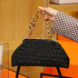 LovelyRLovely LovelyRLovely Folded Chain Metal Bag Black LovelyRLovely Folded Chain Metal Bag