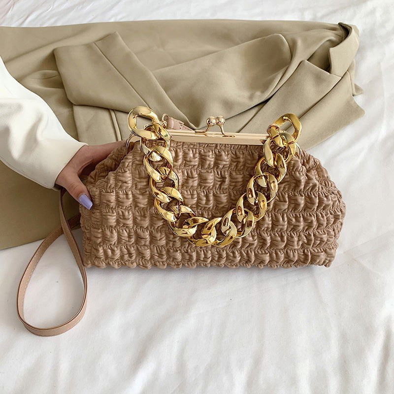 LovelyRLovely LovelyRLovely Folded Chain Metal Bag LovelyRLovely Folded Chain Metal Bag