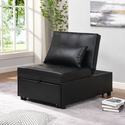 LovelyRLovely LovelyRLovely Folding Ottoman Sofa Bed Black LovelyRLovely Folding Ottoman Sofa Bed