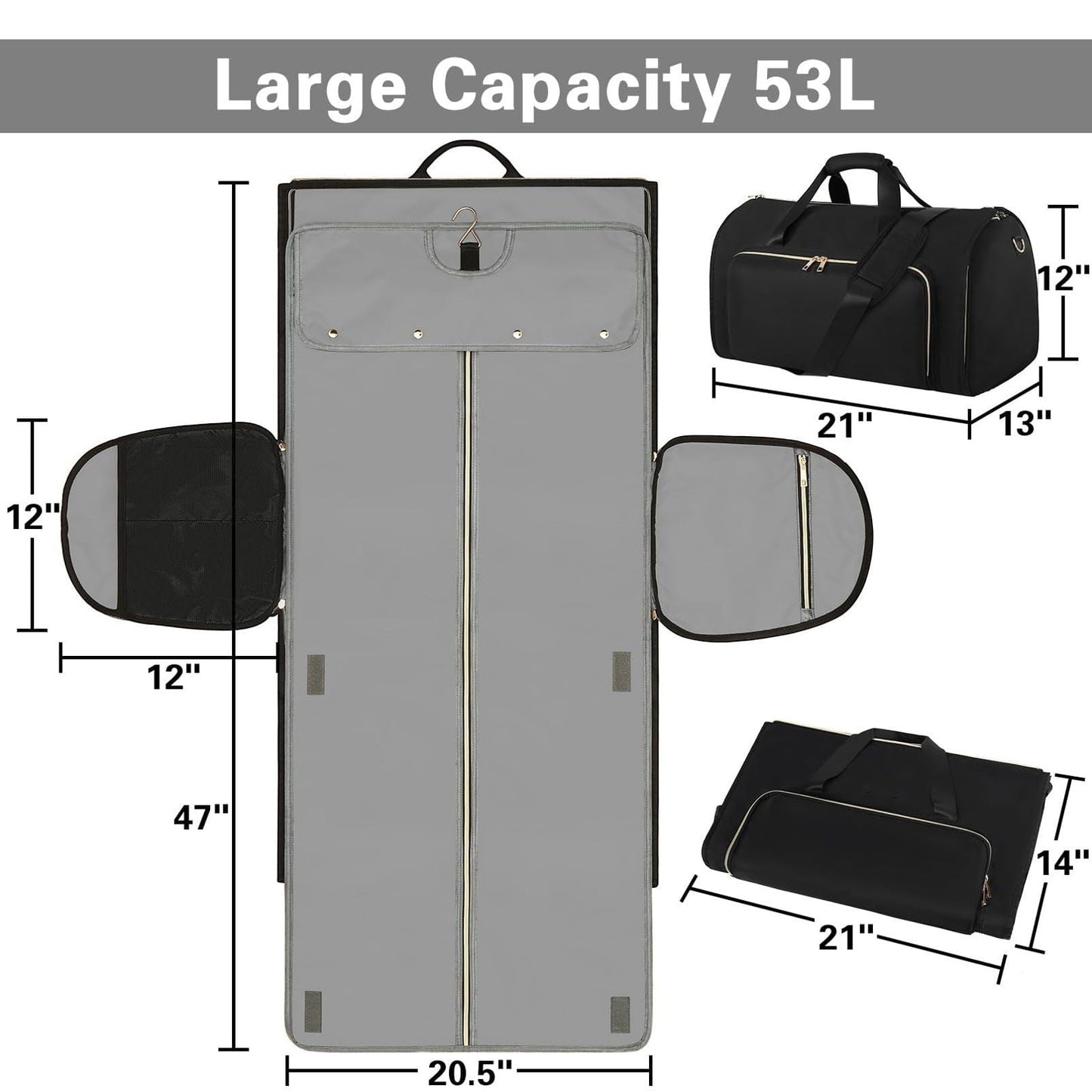 LovelyRLovely LovelyRLovely Folding Storage Garment Su LovelyRLovely Folding Storage Garment Suit Bag