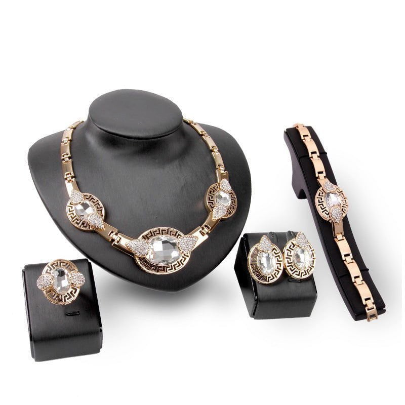 LovelyRLovely LovelyRLovely Four-Piece Jewellery Set Gold LovelyRLovely Four-Piece Jewellery Set