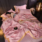 LovelyRLovely LovelyRLovely Four pieces silk air condi Pink / 150x200 LovelyRLovely Four pieces silk air conditioning quilt