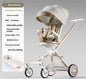 LovelyRLovely LovelyRLovely Four-wheel Infants Two-way Star Moon White Hood LovelyRLovely Four-wheel Infants Two-way Reclining Trolley