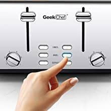 LovelyRLovely LovelyRLovely Geek Chef Stainless 4 Slic default LovelyRLovely Geek Chef Stainless 4 Slice Toaster