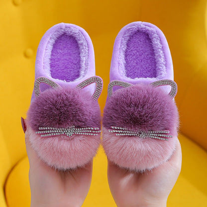 LovelyRLovely LovelyRLovely Girls Cute Non-slip Slippe Purple / 24to25 LovelyRLovely Girls Cute Non-slip Slippers