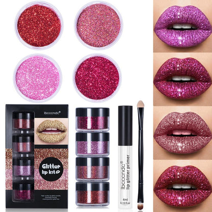 LovelyRLovely LovelyRLovely Glitter Long Lasting Lip G LovelyRLovely Glitter Long Lasting Lip Gloss Kit With Lip Primer