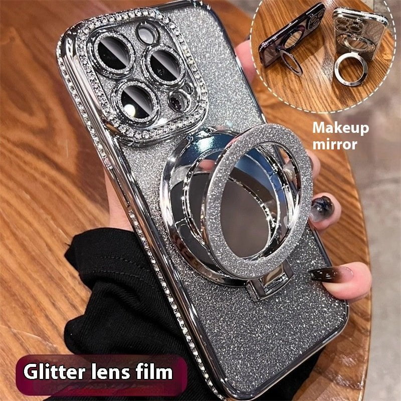 LovelyRLovely LovelyRLovely Glitter Protective Mirror LovelyRLovely Glitter Protective Mirror Bracket Phone Case