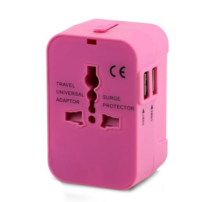 LovelyRLovely LovelyRLovely Global Pass Multi-function Pink / Currency / Dual usb LovelyRLovely Global Pass Multi-function Travel Adapter