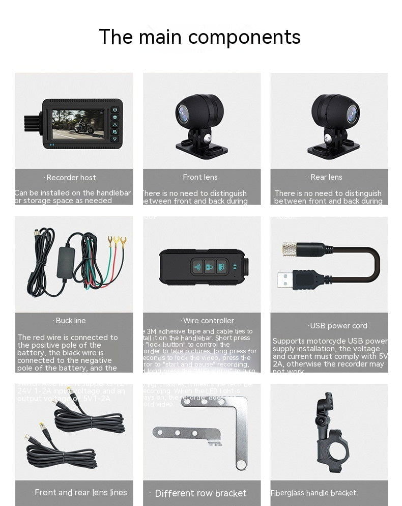 LovelyRLovely LovelyRLovely GPS Trajectory Of High-def Black LovelyRLovely GPS Trajectory Of High-definition Motorcycle Waterproof Recorder