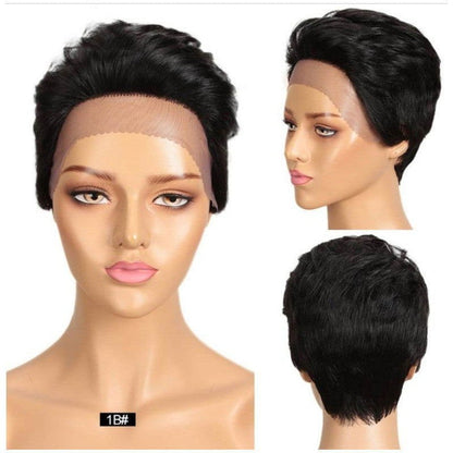 LovelyRLovely LovelyRLovely Gradient Short Real Hair W 1B LovelyRLovely Gradient Short Real Hair Wig