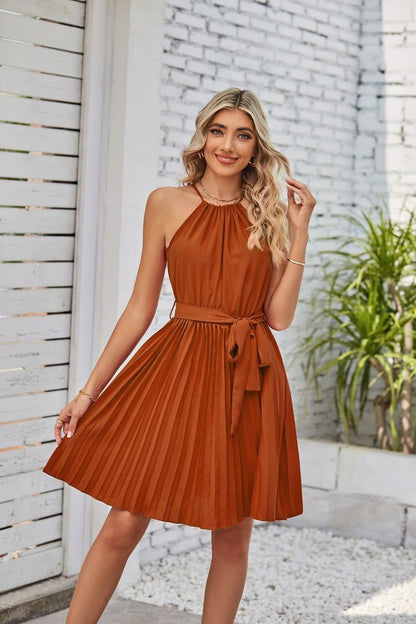 LovelyRLovely LovelyRLovely Halter Strapless Dress Chocolate / L LovelyRLovely Halter Strapless Dress