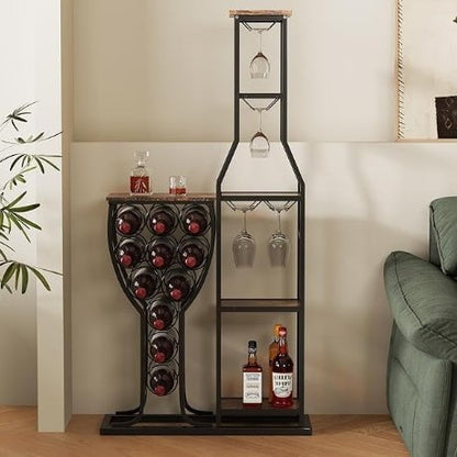 LovelyRLovely LovelyRLovely Hanging Wine Glass Holder Brown LovelyRLovely Hanging Wine Glass Holder Storage Rack