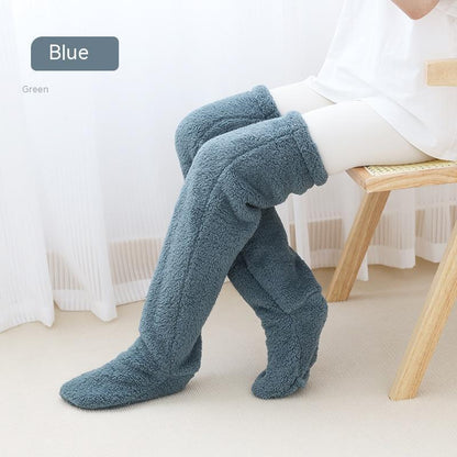 LovelyRLovely LovelyRLovely High Over Knee Fuzzy Long Blue / Average Size LovelyRLovely High Over Knee Fuzzy Long Socks