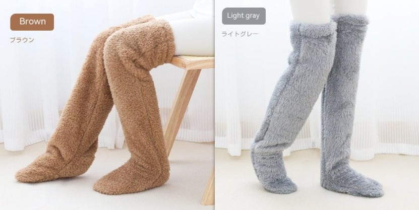 LovelyRLovely LovelyRLovely High Over Knee Fuzzy Long Set3 / Average Size LovelyRLovely High Over Knee Fuzzy Long Socks