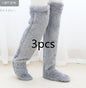 LovelyRLovely LovelyRLovely High Over Knee Fuzzy Long Silver Gray3pcs / Average Size LovelyRLovely High Over Knee Fuzzy Long Socks