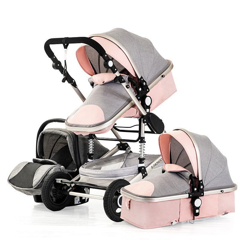 LovelyRLovely LovelyRLovely High Quality 3 In 1 Luxury Dusty pink LovelyRLovely High Quality 3 In 1 Luxury Baby Stroller