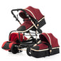 LovelyRLovely LovelyRLovely High Quality 3 In 1 Luxury Wine red LovelyRLovely High Quality 3 In 1 Luxury Baby Stroller