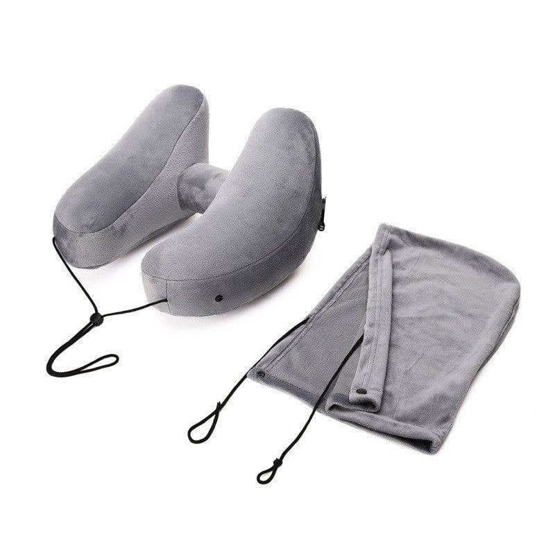 LovelyRLovely LovelyRLovely Hooded Travel Pillow Light gray H pillow with cap LovelyRLovely Hooded Travel Pillow