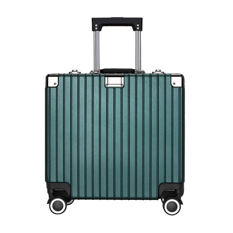 LovelyRLovely LovelyRLovely Horizontal Square Aluminiu Green / 18 Inches LovelyRLovely Horizontal Square Aluminium Frame Suitcase