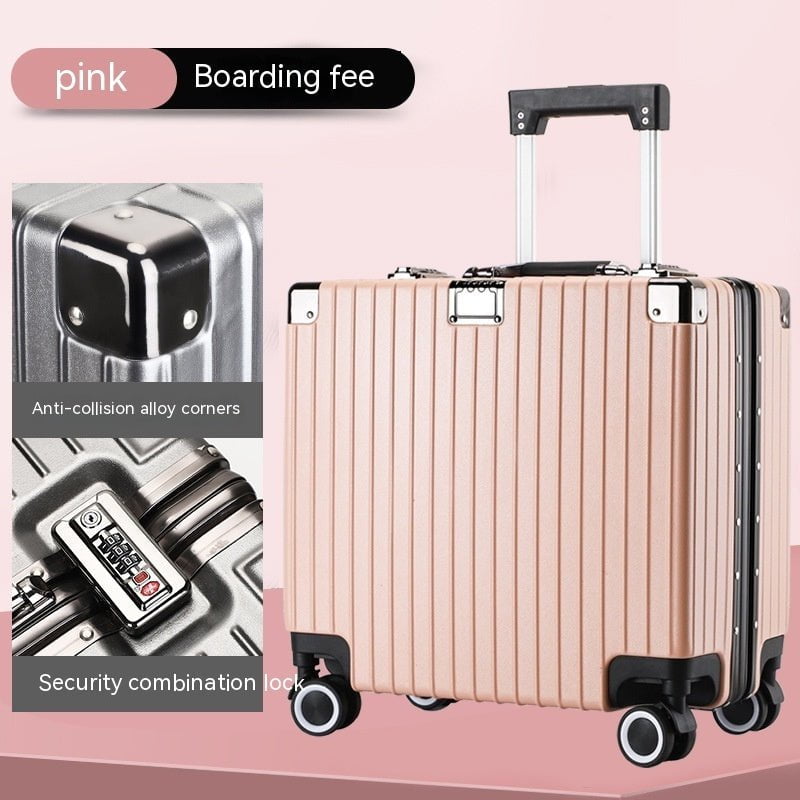 LovelyRLovely LovelyRLovely Horizontal Square Aluminiu Pink / 18 Inches LovelyRLovely Horizontal Square Aluminium Frame Suitcase