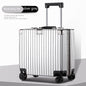 LovelyRLovely LovelyRLovely Horizontal Square Aluminiu Silver Gray / 18 Inches LovelyRLovely Horizontal Square Aluminium Frame Suitcase