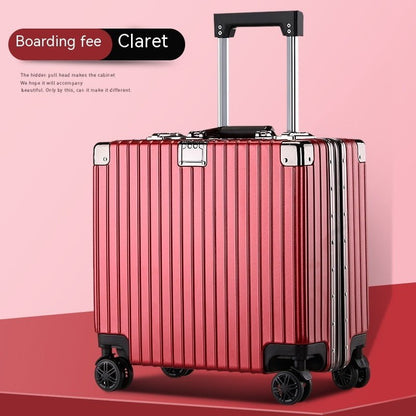 LovelyRLovely LovelyRLovely Horizontal Square Aluminiu Wine Red / 18 Inches LovelyRLovely Horizontal Square Aluminium Frame Suitcase