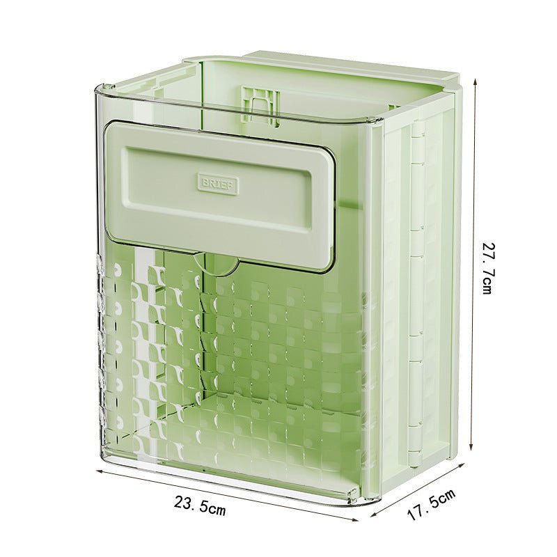 LovelyRLovely LovelyRLovely Household Wall Kitchen Fol Green / 10L LovelyRLovely Household Wall Kitchen Folding Trash Can