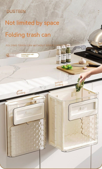 LovelyRLovely LovelyRLovely Household Wall Kitchen Fol LovelyRLovely Household Wall Kitchen Folding Trash Can