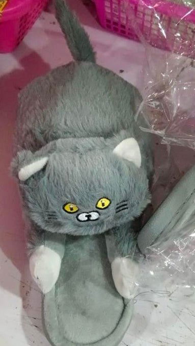 LovelyRLovely LovelyRLovely Hug Plush Warms Simulation LovelyRLovely Hug Plush Warms Simulation Cat Slippers