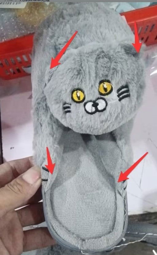 LovelyRLovely LovelyRLovely Hug Plush Warms Simulation LovelyRLovely Hug Plush Warms Simulation Cat Slippers