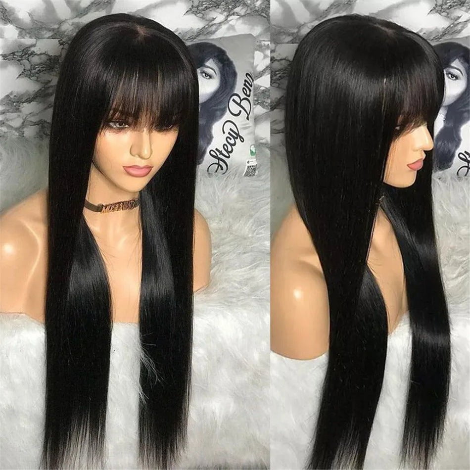 LovelyRLovely LovelyRLovely Human Hair Bang Straight W Black / 14inch LovelyRLovely Human Hair Bang Straight Wig