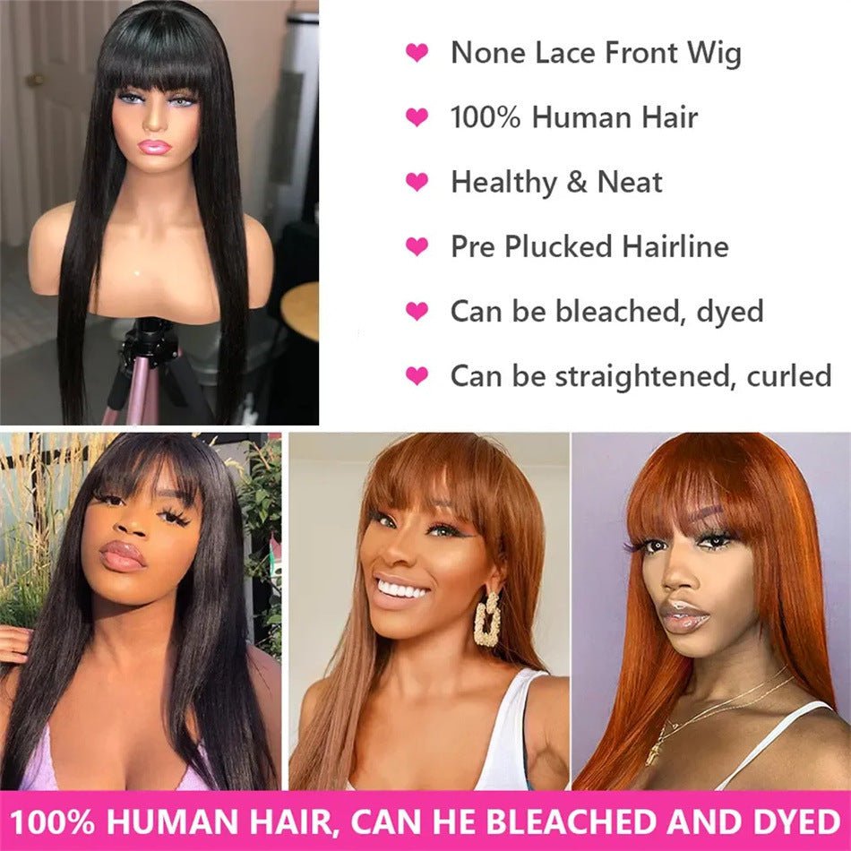 LovelyRLovely LovelyRLovely Human Hair Bang Straight W LovelyRLovely Human Hair Bang Straight Wig