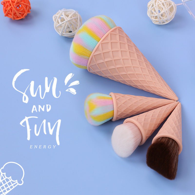 LovelyRLovely LovelyRLovely Ice Cream Cute Fibre Hair 4piece pack LovelyRLovely Ice Cream Cute Fibre Hair Makeup Brush Set