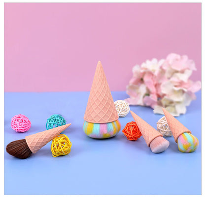 LovelyRLovely LovelyRLovely Ice Cream Cute Fibre Hair 4piece pack LovelyRLovely Ice Cream Cute Fibre Hair Makeup Brush Set