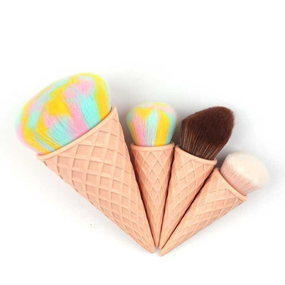 LovelyRLovely LovelyRLovely Ice Cream Cute Fibre Hair 4piece pack LovelyRLovely Ice Cream Cute Fibre Hair Makeup Brush Set