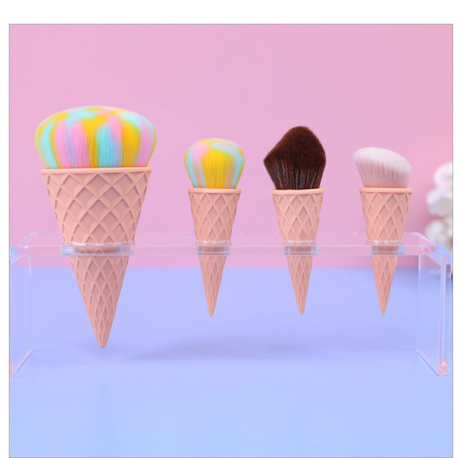 LovelyRLovely LovelyRLovely Ice Cream Cute Fibre Hair 4piece pack LovelyRLovely Ice Cream Cute Fibre Hair Makeup Brush Set