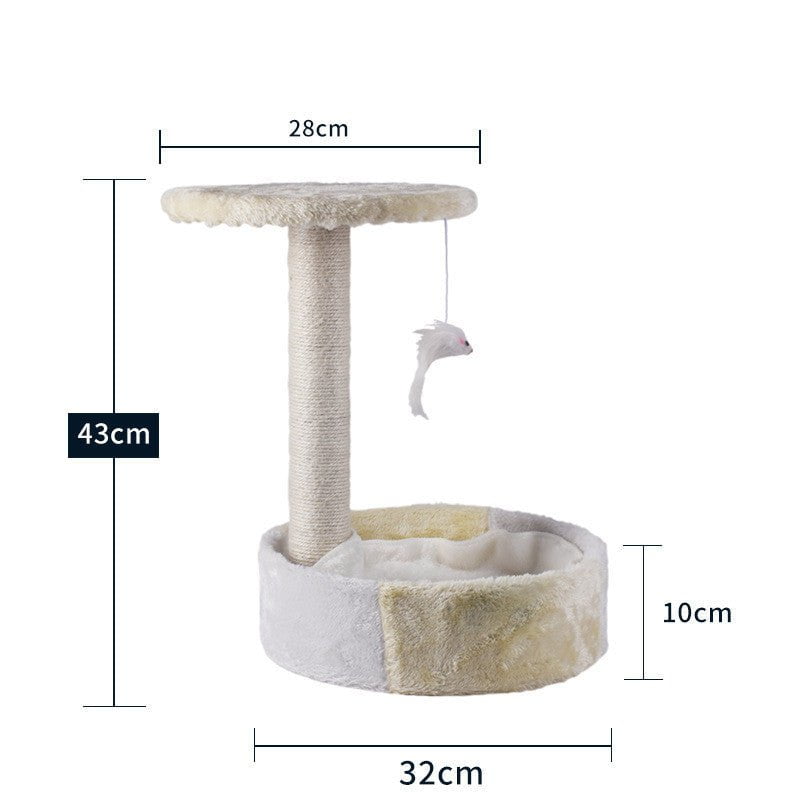 LovelyRLovely LovelyRLovely Integrated Cat Climbing Fr Apricot white disc LovelyRLovely Integrated Cat Climbing Frame