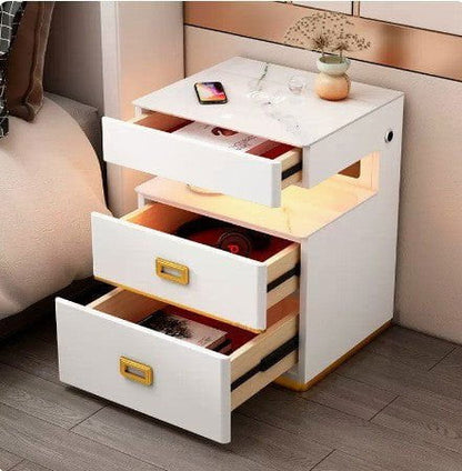 LovelyRLovely LovelyRLovely Intelligent Bedside Table White bedside table / USB LovelyRLovely Intelligent Bedside Table With Fingerprint Lock