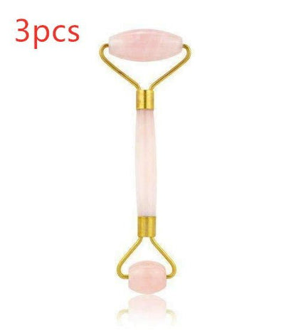 LovelyRLovely LovelyRLovely Jade Massage Roller Pink 3pcs / C LovelyRLovely Jade Massage Roller