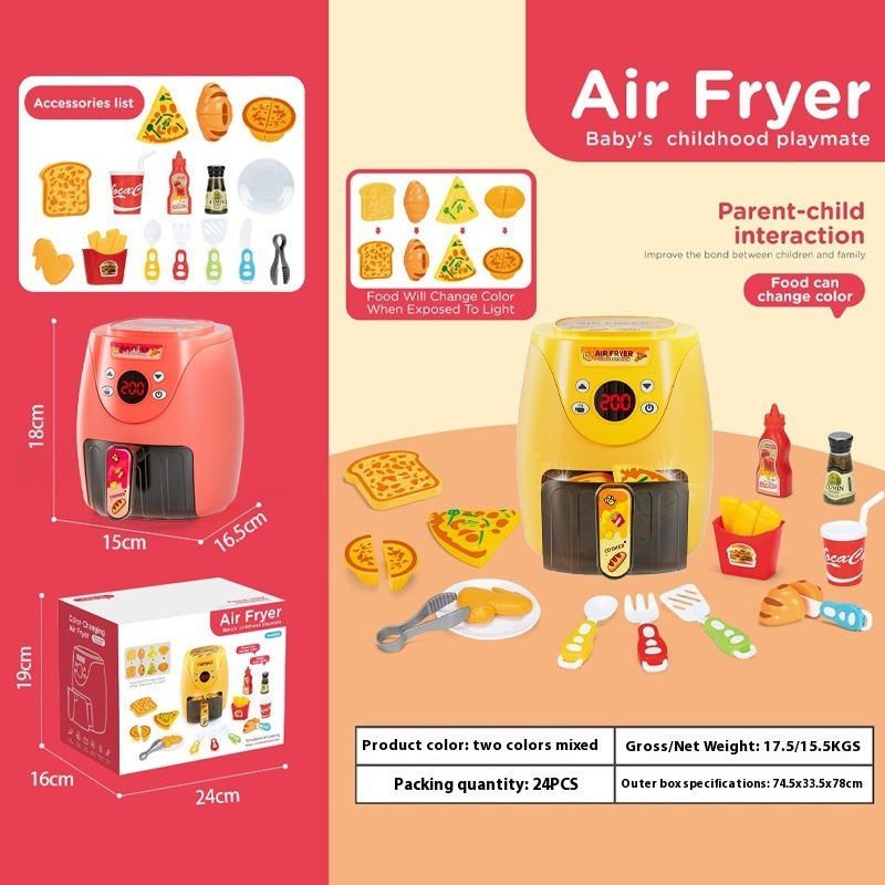 LovelyRLovely LovelyRLovely Kids Air Fryer Simulating Cheese Yellow English Version LovelyRLovely Kids Air Fryer Simulating Play Set