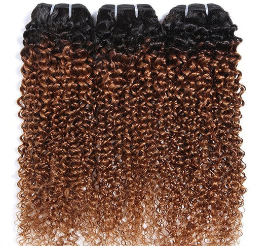 LovelyRLovely LovelyRLovely Kinky Curly Real Hair Weav Brown / 10inch LovelyRLovely Kinky Curly Real Hair Weave