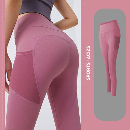 LovelyRLovely LovelyRLovely Ladies Yoga Pants Bean Paste Pink / 2XL LovelyRLovely Ladies Yoga Pants