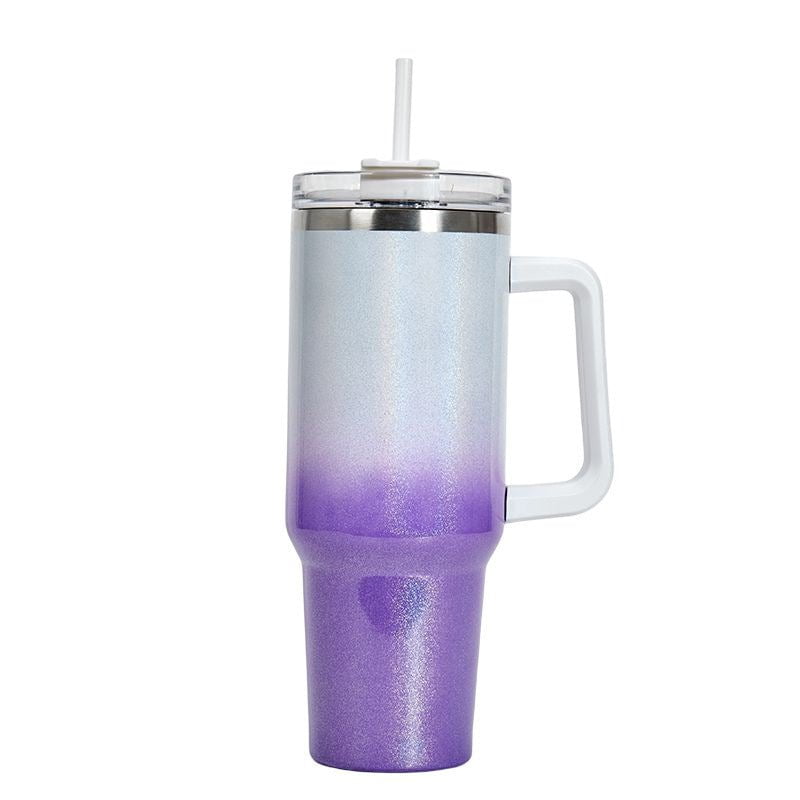 LovelyRLovely LovelyRLovely Large Capacity Double-laye White Purple LovelyRLovely Large Capacity Double-layer Stainless Steel Vacuum Insulation Cup