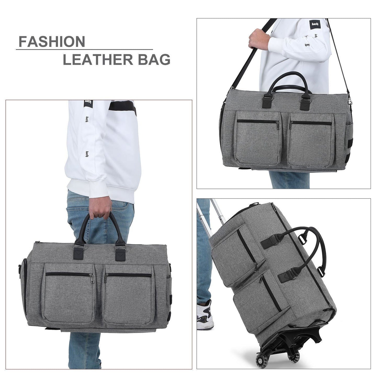 LovelyRLovely LovelyRLovely Large Capacity Travel Fold Grey LovelyRLovely Large Capacity Travel Folding Bag