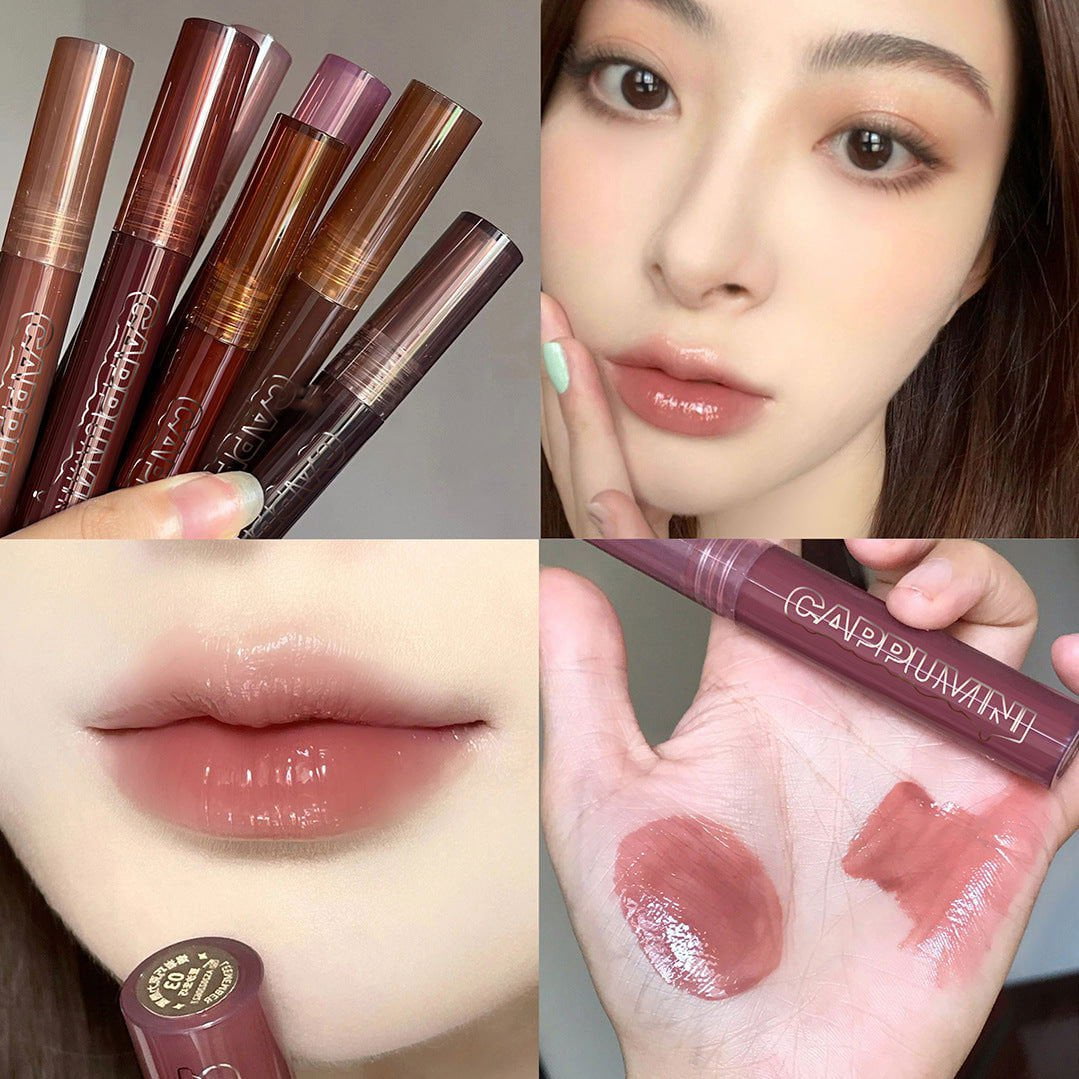 LovelyRLovely LovelyRLovely Lava Chocolate Moisturizing Glaze Mirror Transparent Glass Lip Gloss