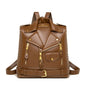 LovelyRLovely LovelyRLovely Leather Jacket Backpack Light Brown LovelyRLovely Leather Jacket Backpack